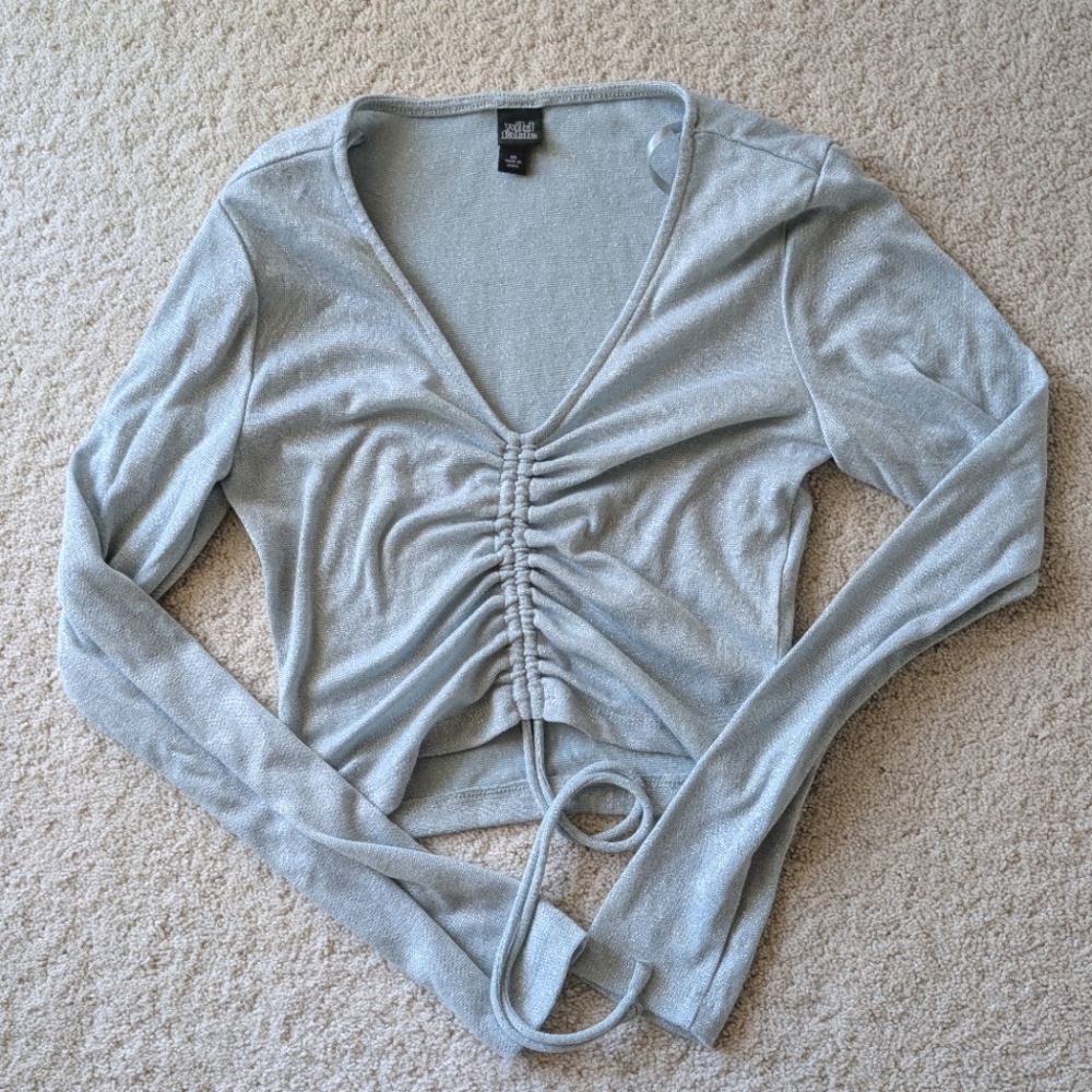 Wild Fable Silver Crop Top